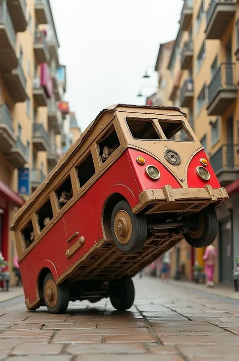 make a bus sideways cardboard