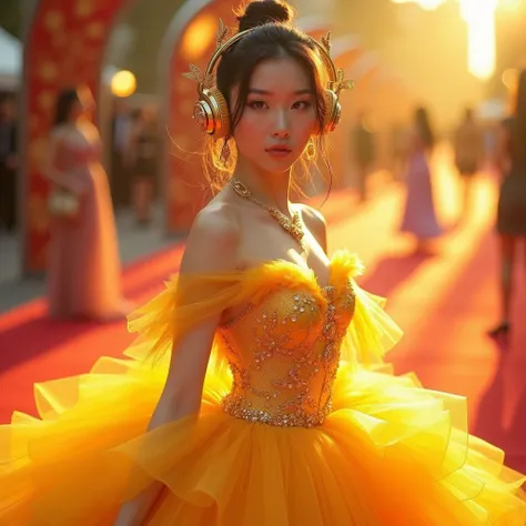 clearing! Here is the description with the alteration for a princess dress:


--- For the pink carpet awards, Imagine a 20-year-old Korean girl with impeccable beauty, representing the perfect fusion between the sun and the butterfly. She looks stunning in...