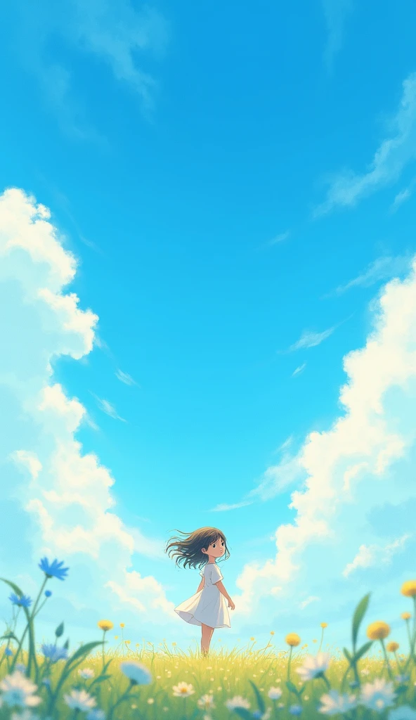 blue sky.girl