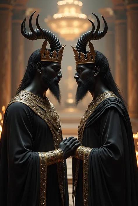 crée limage dE JUMEAUX empereur noire de peau
 qui commande et impose LEURS vIsion de spiritualité et de beauté . ils ont 
lautorité et le pouvoir