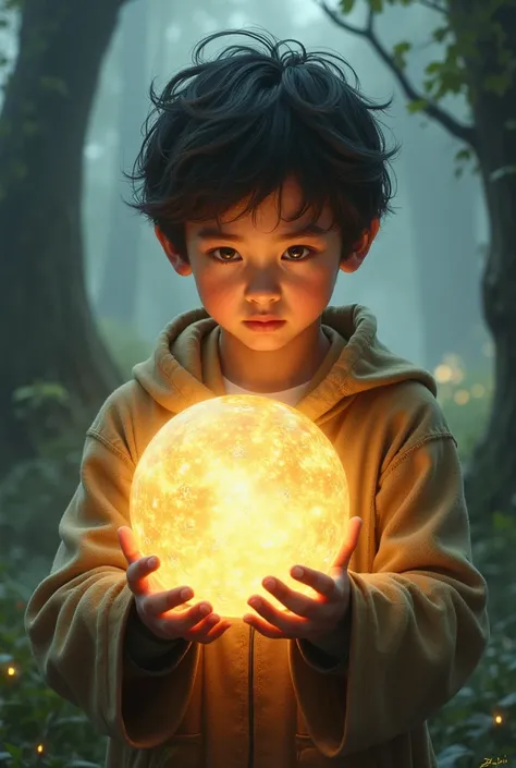 Boy with magic ball