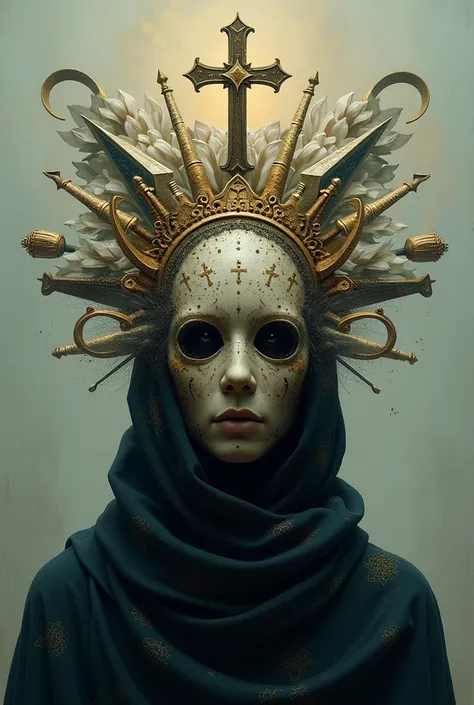 Symbols of Religions under a mask 