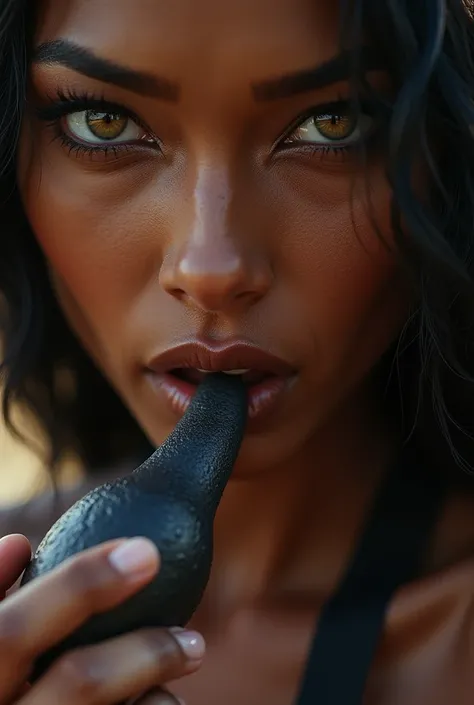 Pornography of the popular Mortal Kombat character Kitana taking a black man’s large penis into her mouth 