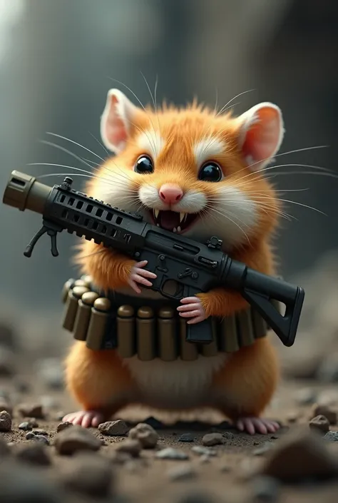 Armed killer hamster