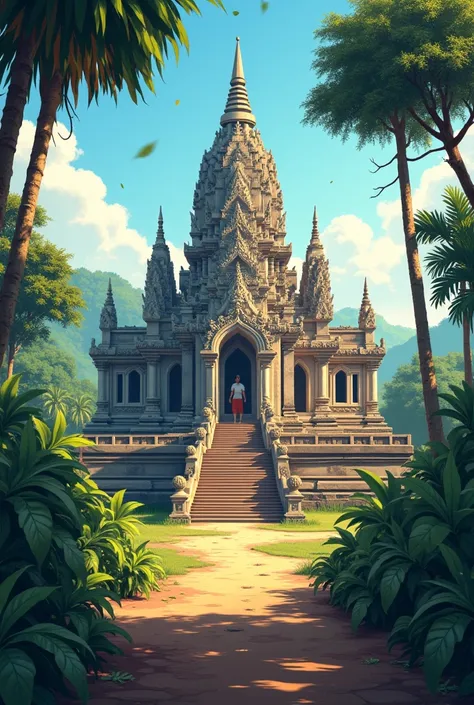 Ancient Civilization of Cambodia Poster Illustration 