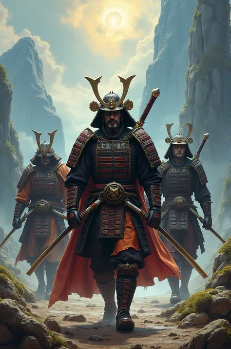 Characters from the Warcraft universe in samurai style 