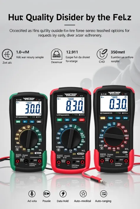 Generate me 3 multimeters with their price