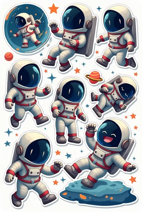 Astronaut Stickers 