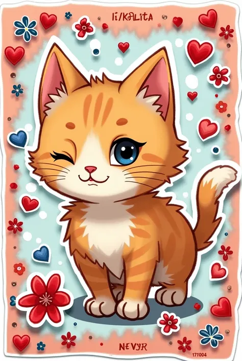 Create a card that can be used to steal stickers and has the following data:: Name: Karlita, put a picture of a kitten; expiration: Never; Birthdate: 17/10/2004.