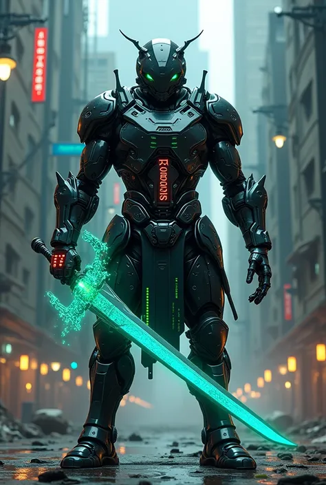 Froggus – Cybernetic Guardian of the Virtual Realms Froggus emerges as an imposing figure, uniting the power of cyber technology with ancient magic. His armor is made of black metal plates with neon green and blue details., that blink according to their en...