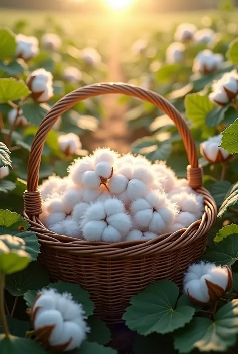 a basketfull of cotton