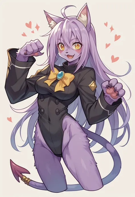 Viewer discretion advised、sexy、Erotic、a cartoon image of a woman with a cat ears and a cat tail, a pastel by Ei-Q, pixiv, furry art, anime monster girl, biomechanical oppai, demon anime girl, , mika kurai demon, cute anime catgirl, anime moe artstyle, tens...