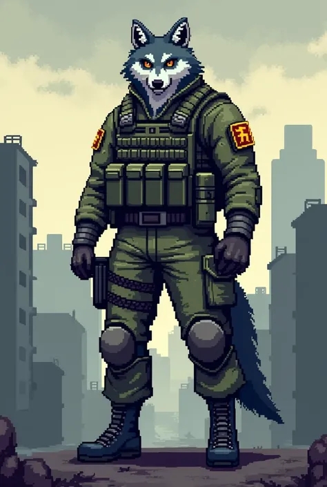 2D 8 Bit wolf soldat