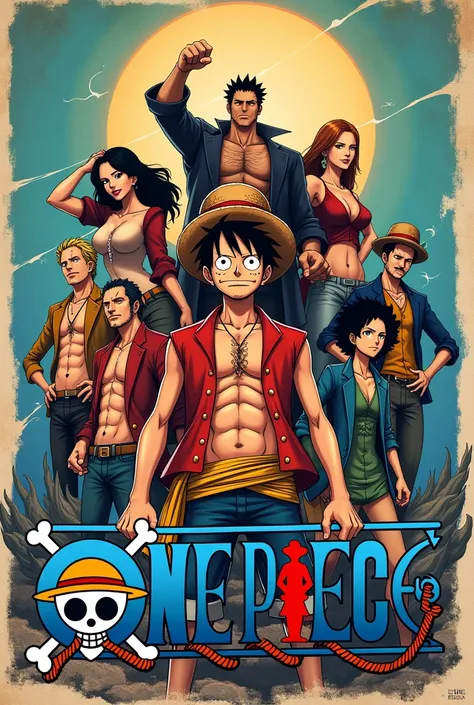 Create a parody version of the One Piece logo, Written "THE ONES STRONGER"