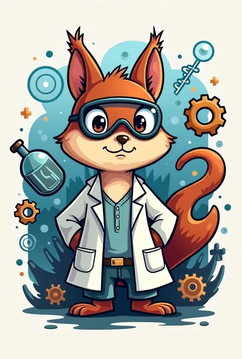 a logo for a squirrel science and technology fair 