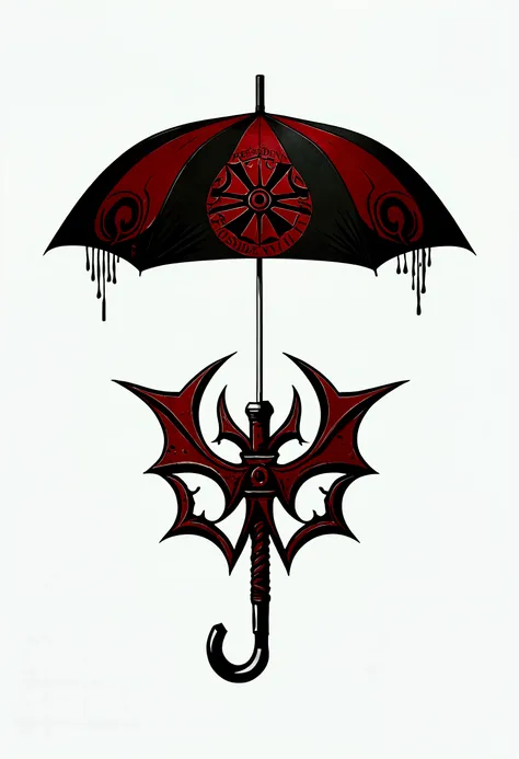 Umbrella resident evil logotipe dark blood 