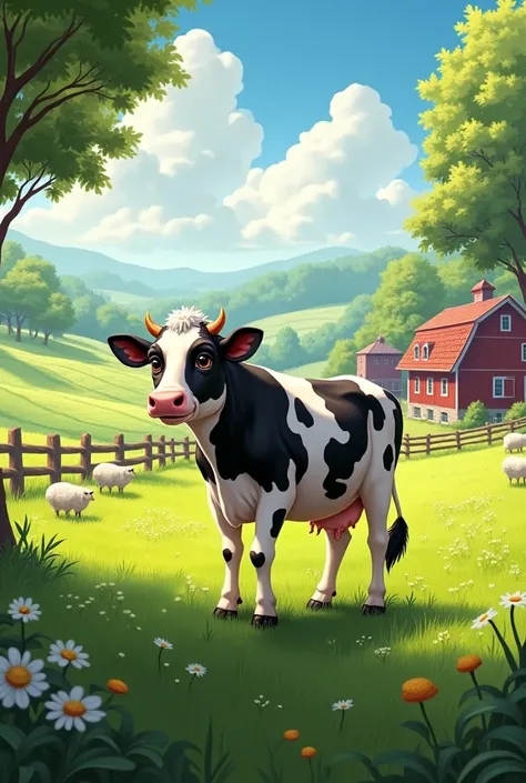 Dairy farm cow