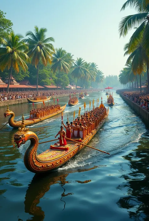 Onam boat in the river