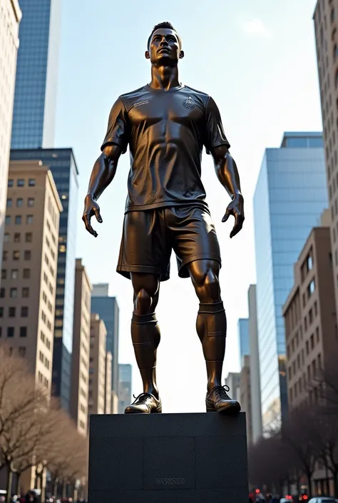 Cristiano Ronaldo statue in public 