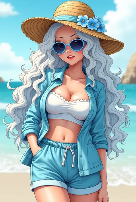 
AI big breasts , Anime cyberpunk background, 한 어린여자와 한 어린 man, Caucasian woman with voluminous wavy hair, White, curly hair,  여름 one piece ,꽃one piece, one piece,연한 연하늘 one piece ,Chibi ,  2D, Pastel sky blue decorative pin ,Straw hat with sky blue flower...