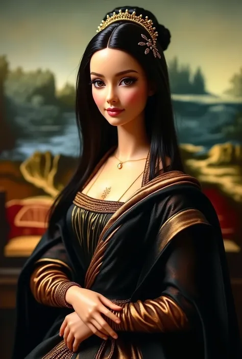 create a barbie doll of seo soojin in the mona lisa era
