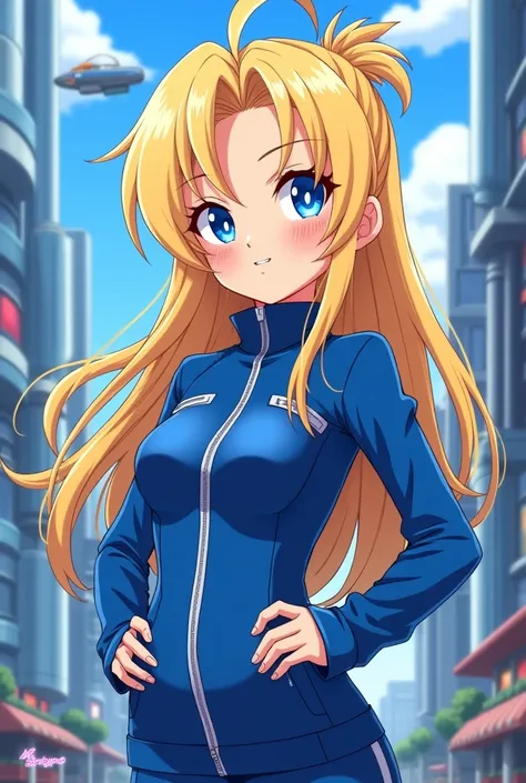 From Sonic The Hedgehog Anime Girl Maria Robotnik Bonlde Harre Frech Mein Böse Blue Jacket White Zip 