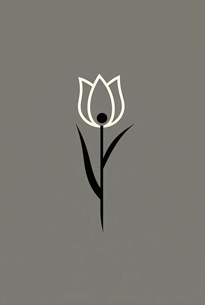 A minimalistic logo that has in it a camera and a tulip together