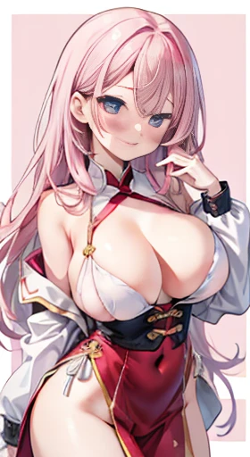 Anime women good, white background立っている,Large Breasts