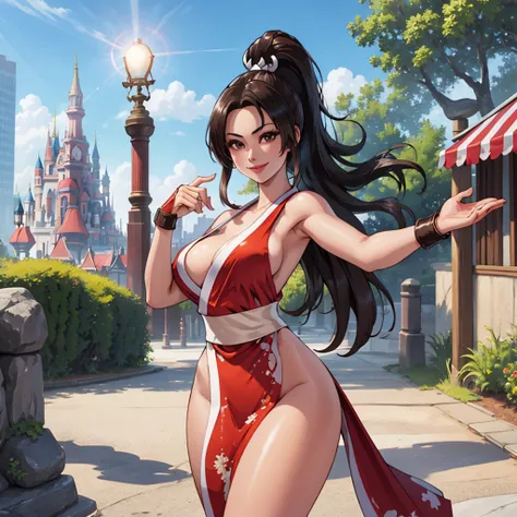 (Mai Shiranui), she is showing her side, Shes on her side for the viewer,__body parts__, official art, 8k unit wallpaper, ultra detailed, beautiful, masterpiece, Super fine photo, high quality, super tall resolution, photorealistic, sunlight, smile, elegan...