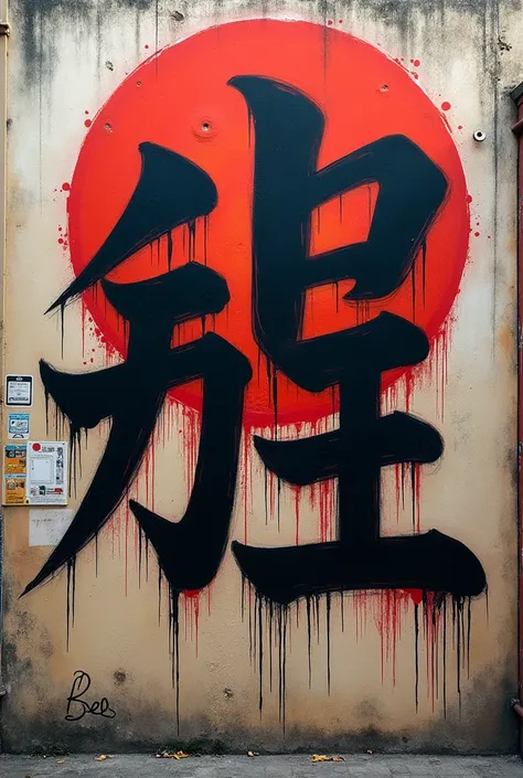 a kanji style graffiti with the name Isuma 