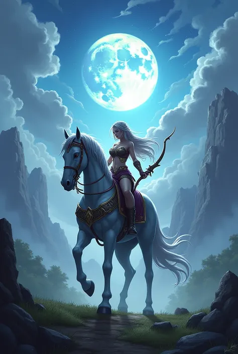 dota 2, Mirana, on horseback