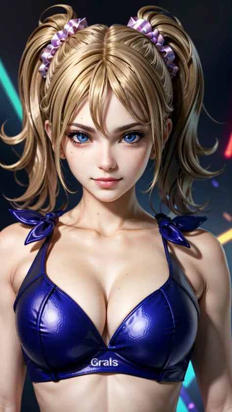 juliet starling, gigantic breasts, cleavage, 1girl, correct anatomy, BREAK, ((masterpiece, highest quality, best quality, official art, beautiful and aesthetic: 1.2, extremely detailed, fractal art: 1.3, colorful, highest detailed, HDR, vivid visual effect...