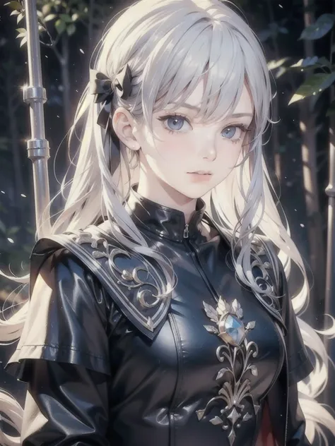 a highly detailed, 8k, ultra-realistic, masterpiece portrait of a strong female archer wearing medieval armor, long curly hair, holding an intricate bow, mystical runes, magic elements, detailed forest background, extreme detail, 4k