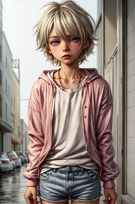 Anime style, Highres, Masterpiece, Best quality at best, Best Quality, hight quality, hight detailed, 1boy, (little boy), boy, blonde boy, blond Hair, perfect boy body, cute boy, detailed light blue eyes, detailed eyes, short hair, messy hair, pastel rainb...