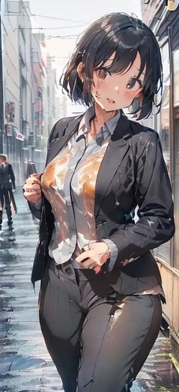 (must be follow these prompts:2.2),masterpiece,best quality,extremely detailed,(in her clothing:3.0),(in her formal styled business suit clothing:2.6),(adorable girl:2.5),(displayed one girl on single picture:2.4),(black hair:2.1),(lower height:2.3),(A sma...