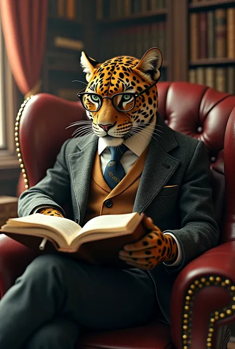 A jaguar that looks like a professor
