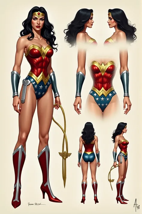 Model sheet of Wonder Woman 