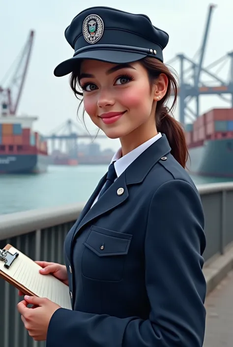 A maritime student woman introducing herself 