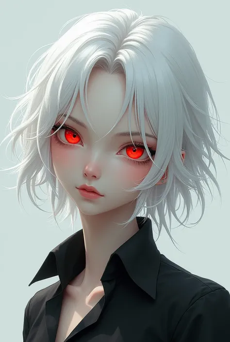 White hair,red eye,femboy, like aito lh MALE I SAID MALE 