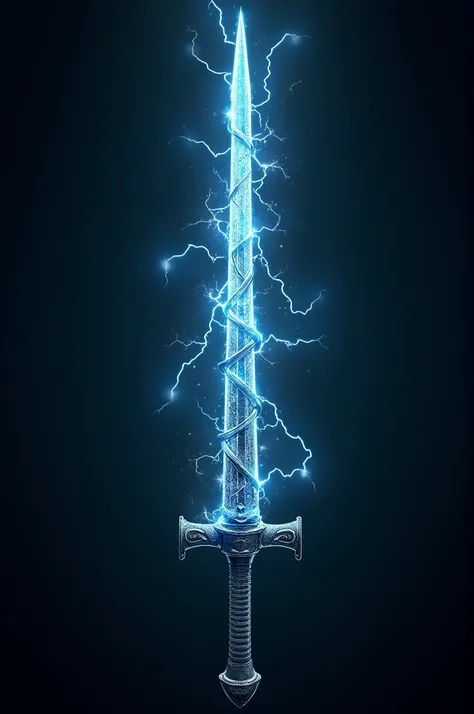 create a sword made out of electric cables and all parts of sword is cable