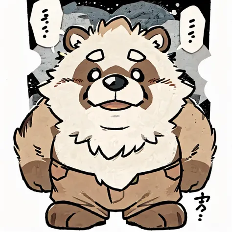 tanuki face,cute face, very cute, humanity(tanuki), (wild boar:1.1, tanuki), (bare chest,, hot body, beautiful, sexual, attracti...