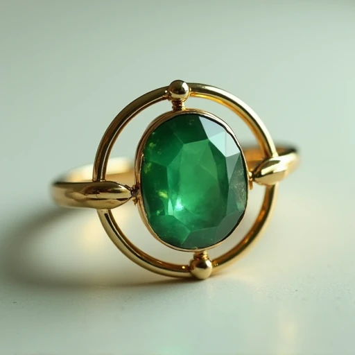 IRIAM Icon Ring Green Double Line