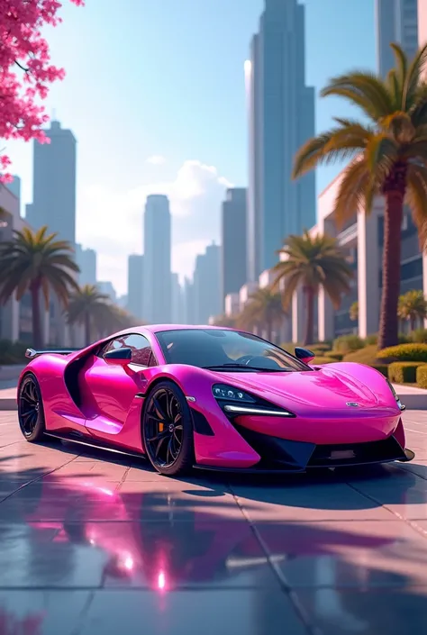 Pink colour  Most attractive full car 