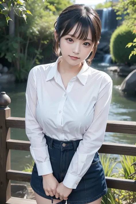 you are a dog。Quadrupedal。Place hands and feet on the ground。Her are visible through her shirt。The cutest gravure idol pose in the world、Perfect proportions、Large Breasts, valley, cute、((1 female:1.2))、Young and adorable Japanese face，Official Art，Highly d...