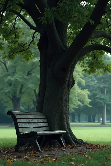 Image of a lonely park bench under a tree, symbolizing waiting and longing.