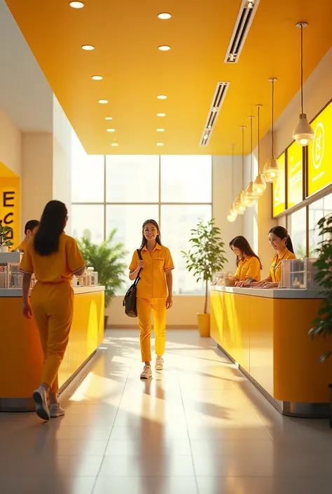 24/7 service in brightening yellow


