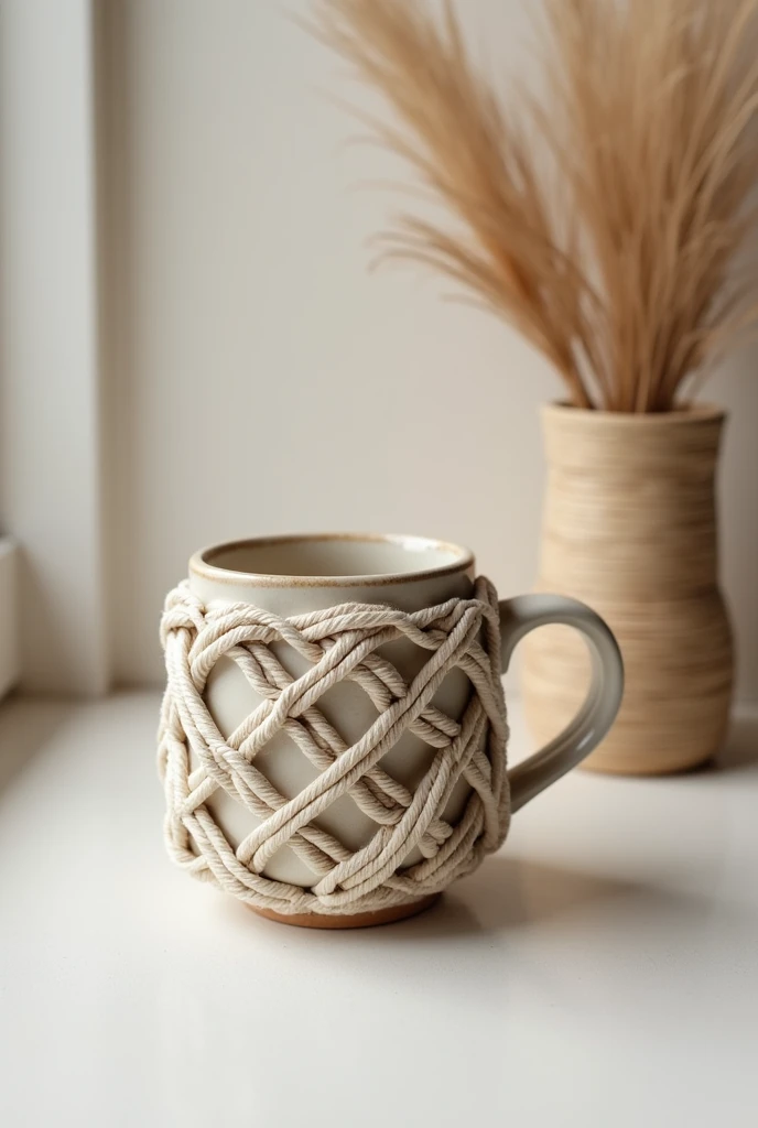 Macrame theme coffee mug