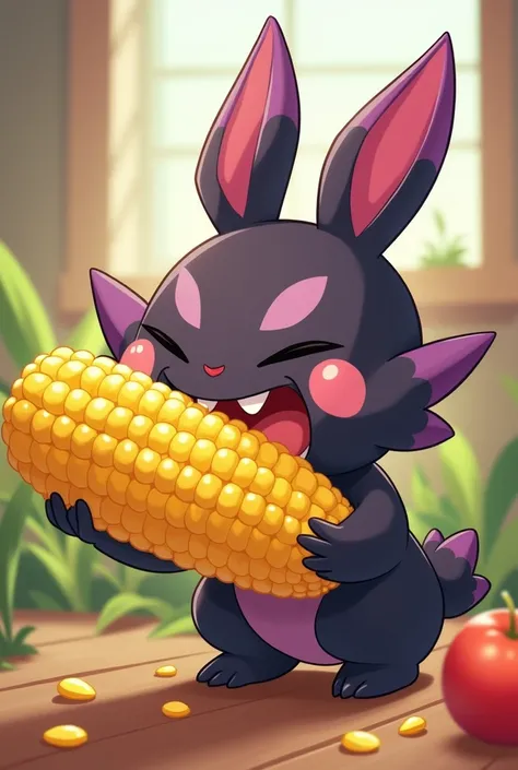 Draw me a corn-eating Kuromi