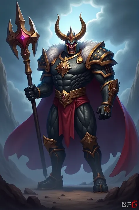 mobile legends hero johnson skin wreak king. make a logo with this skin