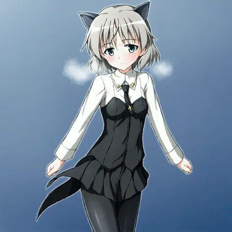 (8k, best quality, anime style, view your viewers, intricate details:1.3),(one woman, strike witches sanya, possessing a firearm...